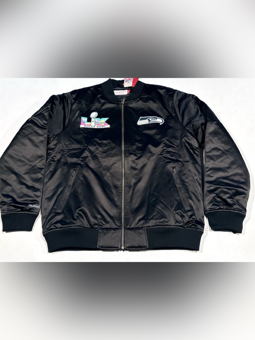 NWT Seattle Seahawks Mitchell & Ness Super Bowl 60 LX Champions Bomber Sz XL